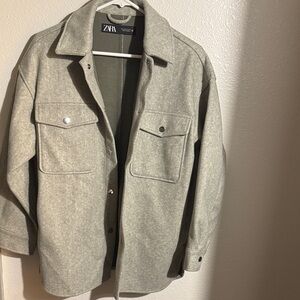 Zara Women’s Light Green Shirt Jacket